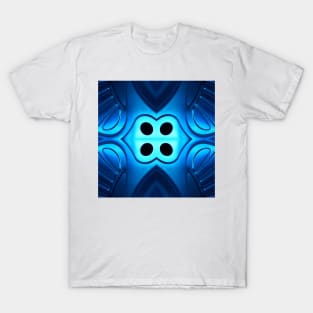 stainless steel sinks in futuristic patterns gunmetal blue TWO T-Shirt